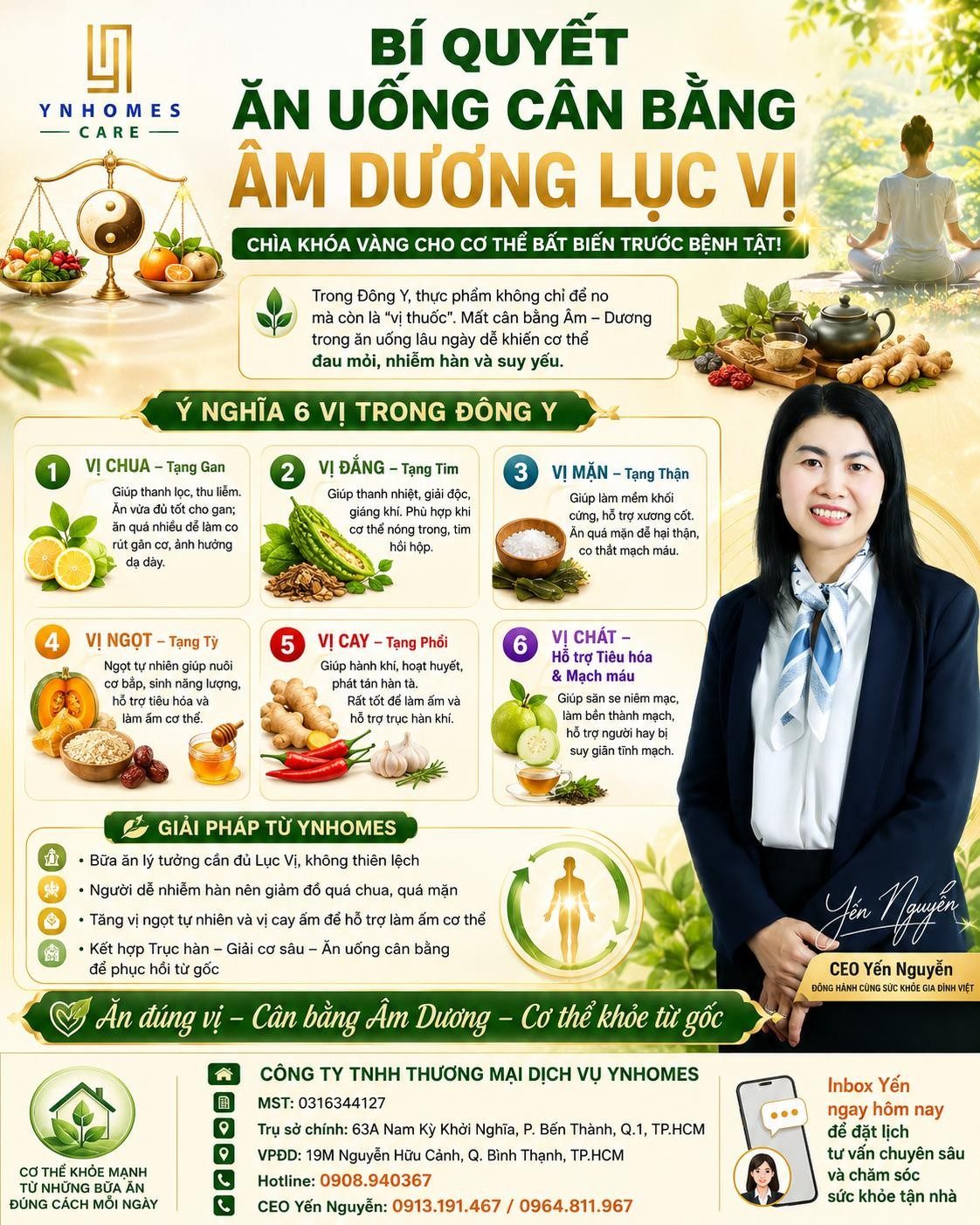 5 trụ cột để cơ thể khỏe tự nhiên và cách ăn cân bằng âm dương lục vị – YNHomes Care