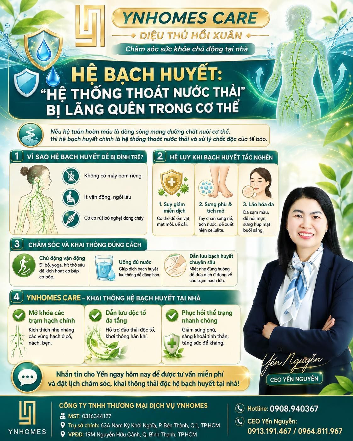 Hệ bạch huyết: hệ thống thoát nước thải bị lãng quên và cách khai thông tại nhà – YNHomes Care