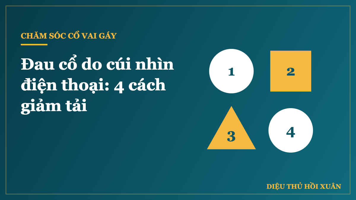Đau cổ do cúi nhìn điện thoại