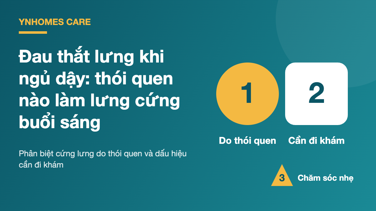 Đau thắt lưng khi ngủ dậy: thói quen nào làm lưng cứng buổi sáng