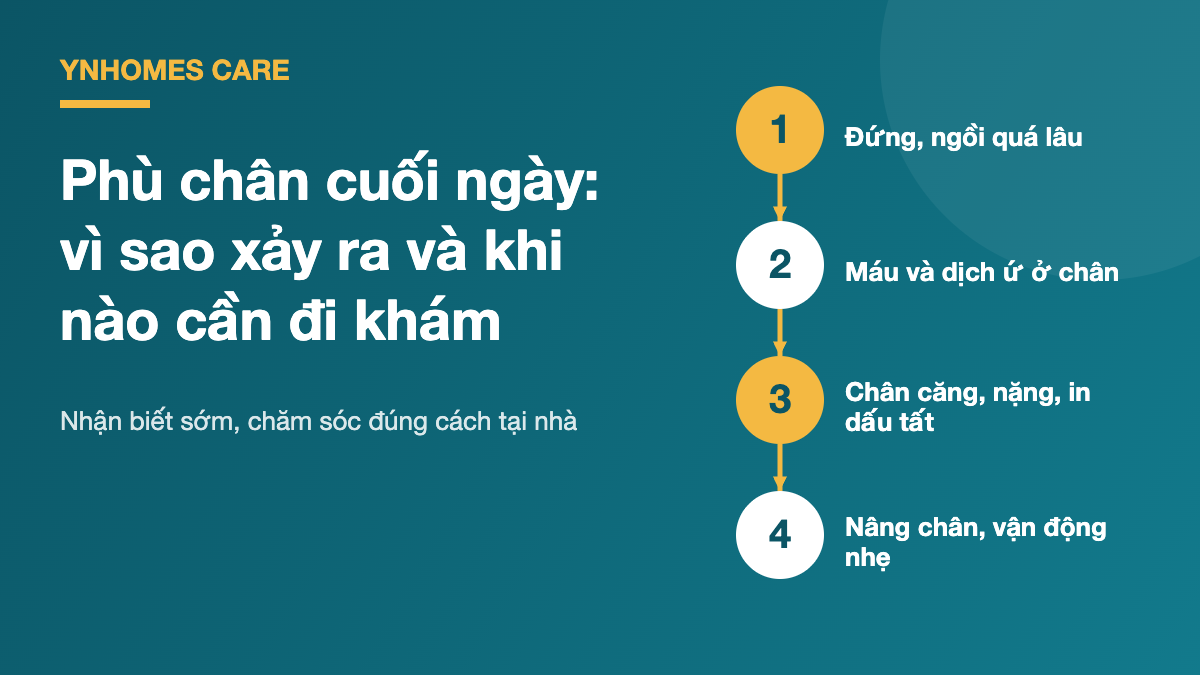 Phù chân cuối ngày: vì sao xảy ra và khi nào cần đi khám